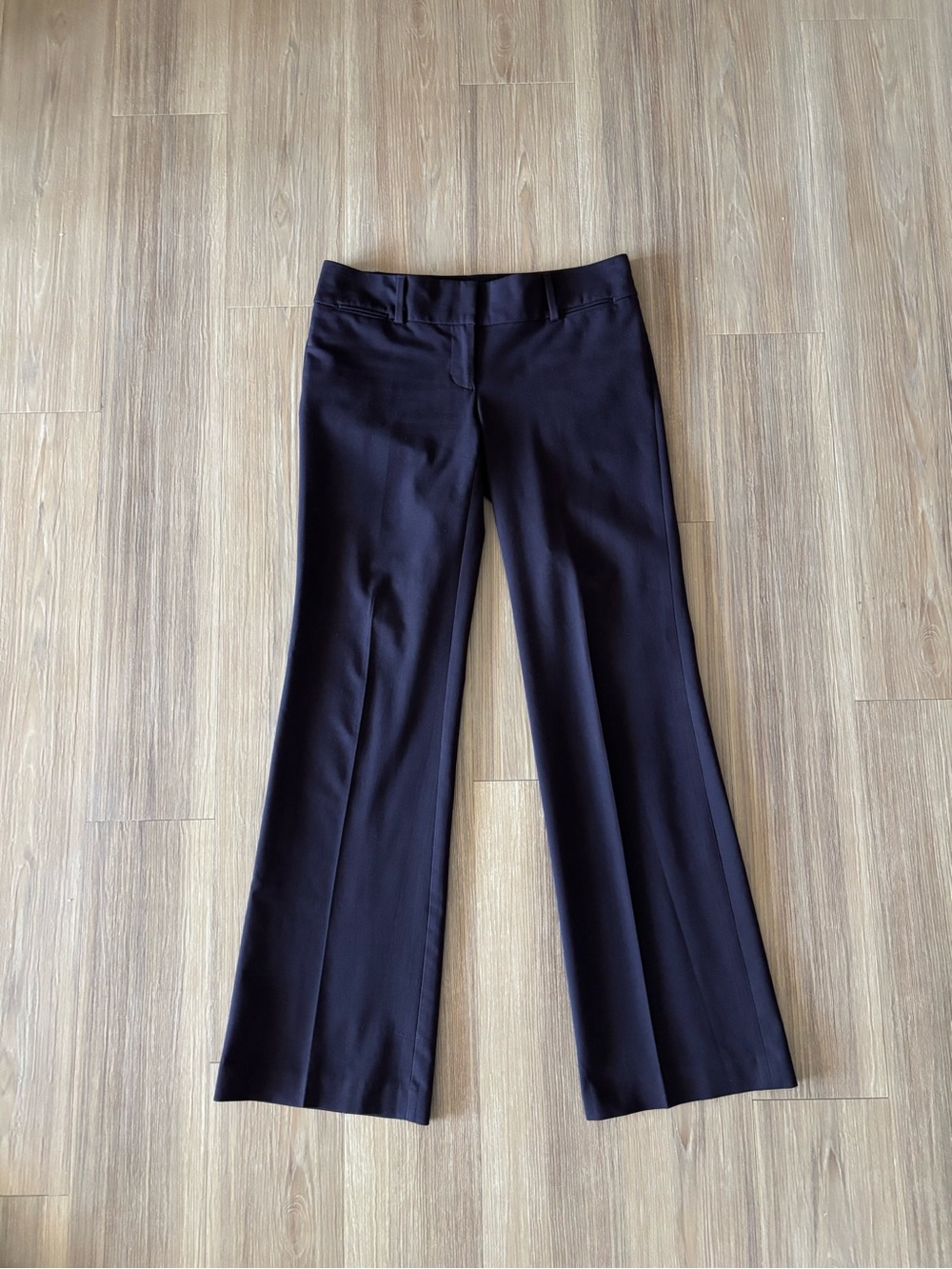 Y2K Ann Taylor LOFT Trouser Pants Marisa Fit Dark Purple Low Rise Women 0 Office